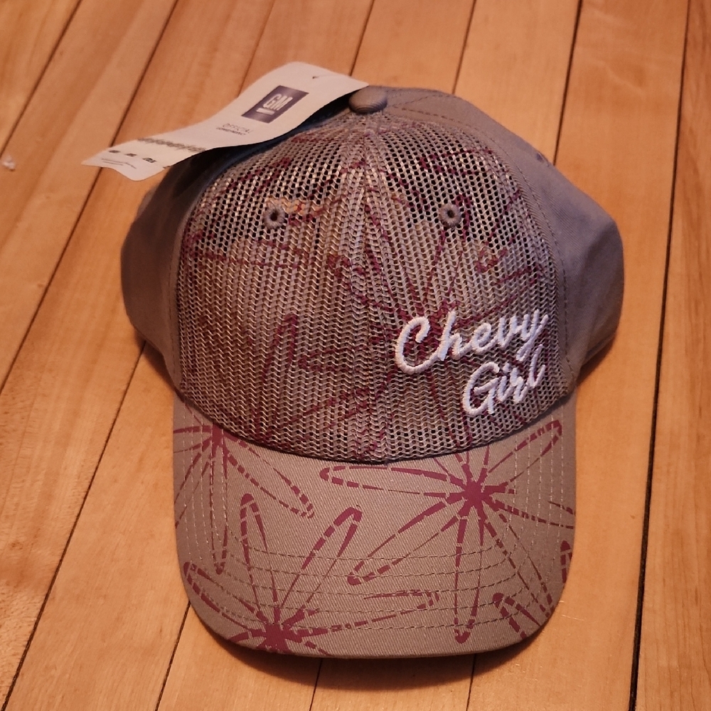 Chevy Girl Mesh Cap Gray And Purple GM Offical License Brand